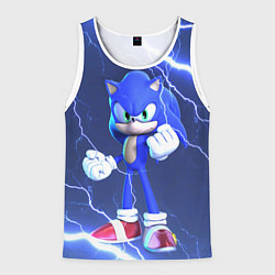 Майка-безрукавка мужская SONIC СОНИК СИНИЙ ЁЖ Z, цвет: 3D-белый
