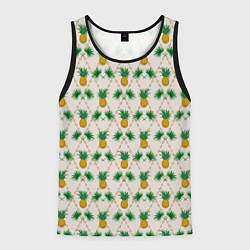 Мужская майка без рукавов Узор ретро Ананасы