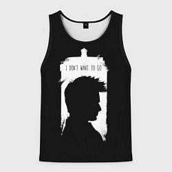 Майка-безрукавка мужская Я не хочу идти, цвет: 3D-черный