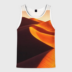 Майка-безрукавка мужская Пустыня дюна барханы, цвет: 3D-белый