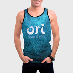Майка-безрукавка мужская Ori Logo Ори Лого, цвет: 3D-черный — фото 2