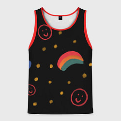 Майка-безрукавка мужская Красочное детство, цвет: 3D-красный