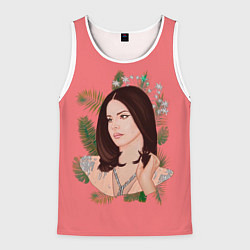 Майка-безрукавка мужская Нарисованная Лана, цвет: 3D-белый