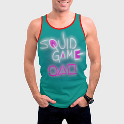 Майка-безрукавка мужская Squid game a, цвет: 3D-красный — фото 2
