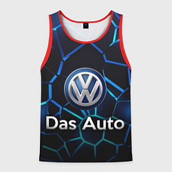 Майка-безрукавка мужская Volkswagen слоган Das Auto, цвет: 3D-красный