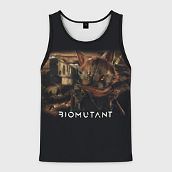 Майка-безрукавка мужская Biomutant Биомутант с оружием, цвет: 3D-черный