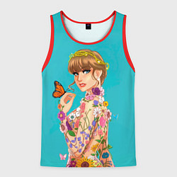 Мужская майка без рукавов Тейлор в цветах