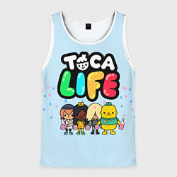 Майка-безрукавка мужская Toca Life: Logo, цвет: 3D-белый