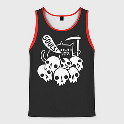 Майка-безрукавка мужская Кот - Жнец, цвет: 3D-красный