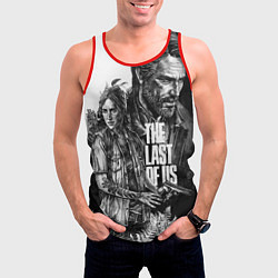 Майка-безрукавка мужская THE LAST OF US ЧЁРНО БЕЛЫЙ, цвет: 3D-красный — фото 2