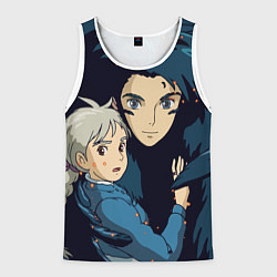 Мужская майка без рукавов Ходячий замок Софи и Хаул летят