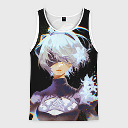 Майка-безрукавка мужская Венецианская девушка Nier automata 2b, цвет: 3D-белый