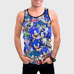 Майка-безрукавка мужская SONIC СИНИЙ ЁЖ СОНИК, цвет: 3D-черный — фото 2