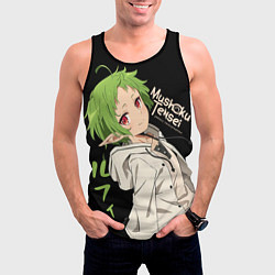 Майка-безрукавка мужская Реинкарнация безработного - Сильфи, цвет: 3D-черный — фото 2