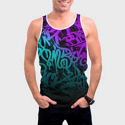 Майка-безрукавка мужская НЕОНОВОЕ ГРАФФИТИ NEON, цвет: 3D-белый — фото 2