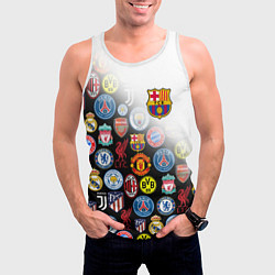 Майка-безрукавка мужская FC BARCELONA LOGOBOMBING, цвет: 3D-белый — фото 2