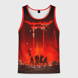 Мужская майка без рукавов GHOST OF TSUSHIMA САМУРИ В ОГНЕ