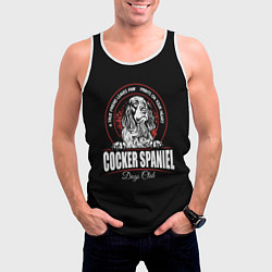 Майка-безрукавка мужская Кокер-Спаниель Cocker Spaniel, цвет: 3D-белый — фото 2