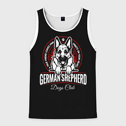Майка-безрукавка мужская Немецкая Овчарка German Shepherd -1, цвет: 3D-белый