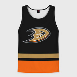 Майка-безрукавка мужская Anaheim Ducks Анахайм Дакс, цвет: 3D-черный