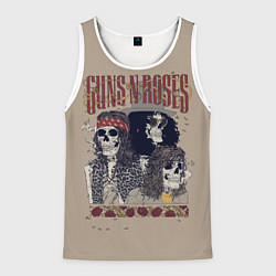 Майка-безрукавка мужская GNR Skeletons, цвет: 3D-белый