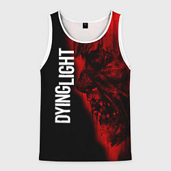 Мужская майка без рукавов DYING LIGHT RED ZOMBIE FACE