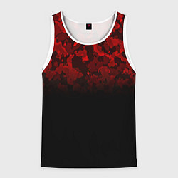 Мужская майка без рукавов BLACK RED CAMO RED MILLITARY