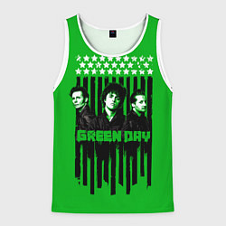 Майка-безрукавка мужская Green day is here, цвет: 3D-белый