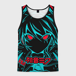 Майка-безрукавка мужская Мику Хацунэ Hatsune Miku, цвет: 3D-черный