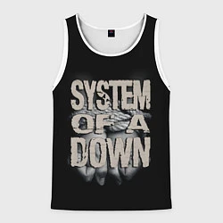 Майка-безрукавка мужская System of a Down, цвет: 3D-белый