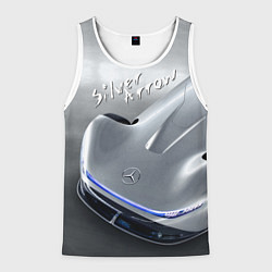 Майка-безрукавка мужская Mercedes-Benz EQ Silver Arrow Concept, цвет: 3D-белый