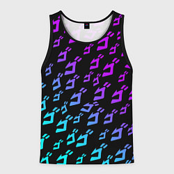 Майка-безрукавка мужская JOJOS BIZARRE ADVENTURE NEON PATTERN НЕОН УЗОР, цвет: 3D-черный