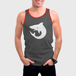 Майка-безрукавка мужская Кархародоны цвет ордена, цвет: 3D-красный — фото 2