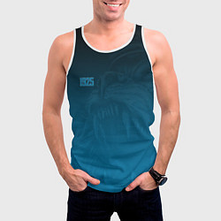 Майка-безрукавка мужская 1925 SPB Lion Dark Theme, цвет: 3D-белый — фото 2