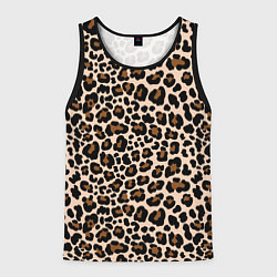 Майка-безрукавка мужская Леопардовые Пятна, цвет: 3D-черный