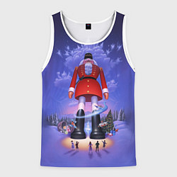 Майка-безрукавка мужская New Years Nutcracker giant, цвет: 3D-белый