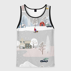 Майка-безрукавка мужская Нoвoгодние Праздники продолжаются 2022, цвет: 3D-черный