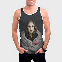 Майка-безрукавка мужская Фото Адель, цвет: 3D-белый — фото 2