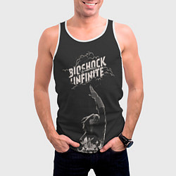 Майка-безрукавка мужская Элизабет тянется к небу, цвет: 3D-белый — фото 2