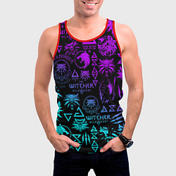 Майка-безрукавка мужская ВЕДЬМАК ЛОГОБОМБИНГ НЕОН, цвет: 3D-красный — фото 2