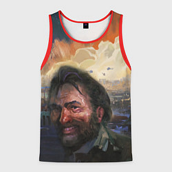 Майка-безрукавка мужская Disco Elysium Harrier Du Bois, цвет: 3D-красный