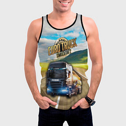Майка-безрукавка мужская Euro Truck Simulator, цвет: 3D-черный — фото 2