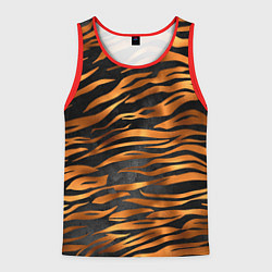 Майка-безрукавка мужская В шкуре тигра, цвет: 3D-красный