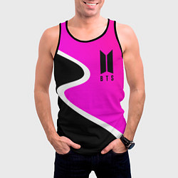 Майка-безрукавка мужская K-pop БТС Логотип, цвет: 3D-черный — фото 2