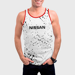 Майка-безрукавка мужская Nissan ниссан, цвет: 3D-красный — фото 2