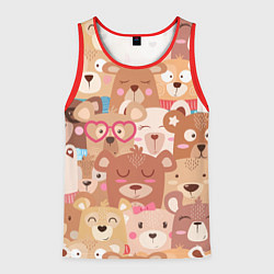 Мужская майка без рукавов Bears texture
