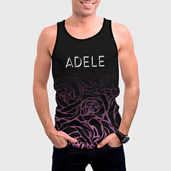 Майка-безрукавка мужская Adele Розы, цвет: 3D-черный — фото 2