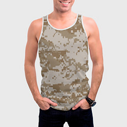 Майка-безрукавка мужская Пустынный Милитари, цвет: 3D-белый — фото 2