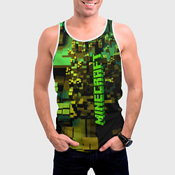 Майка-безрукавка мужская Minecraft, pattern 2022, цвет: 3D-белый — фото 2