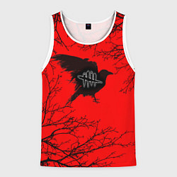 Майка-безрукавка мужская Dead by Daylight ворон, цвет: 3D-белый